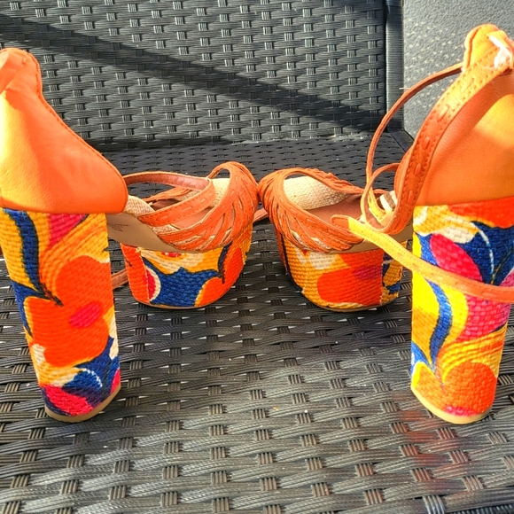 River Island Vintage Retro Platform Sandals - Picture 8 of 8